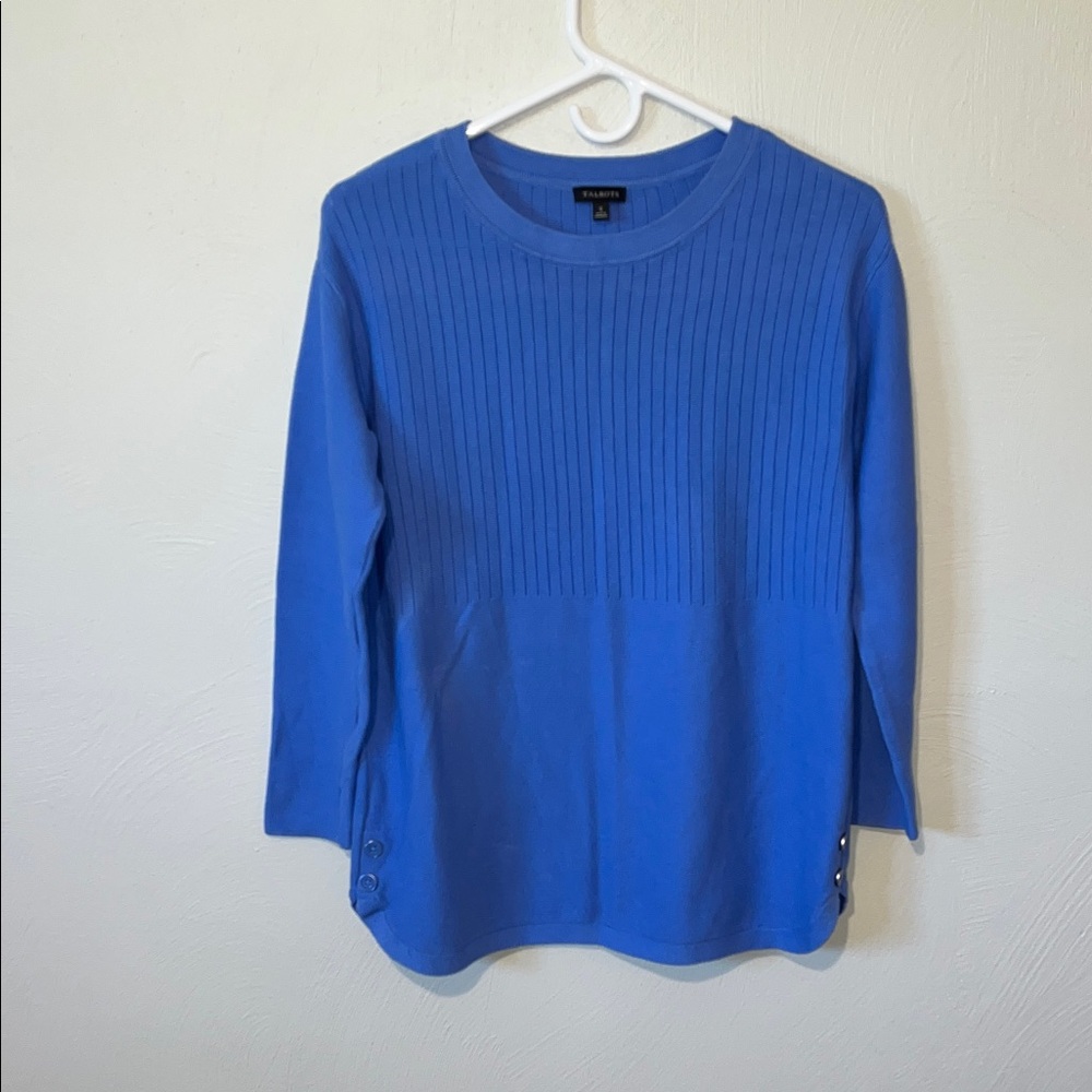 Talbots Blue Ribbed Women's Blouse